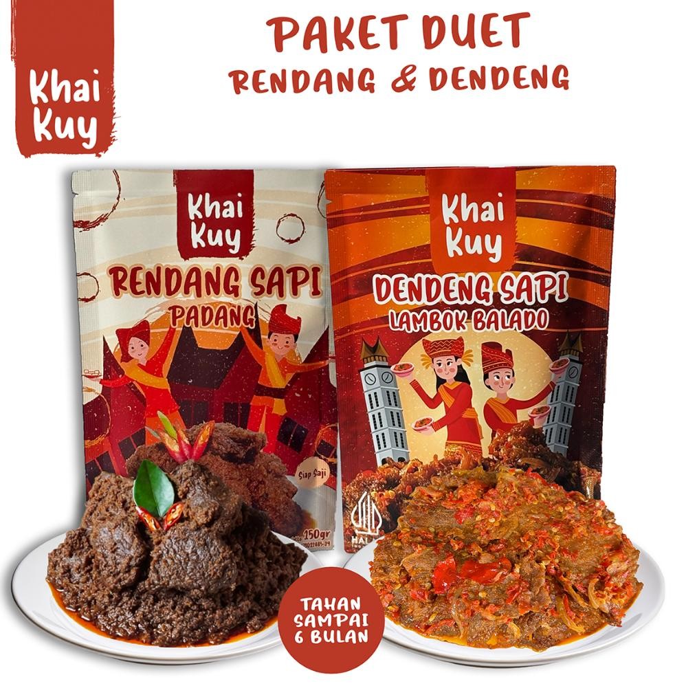 

TERMURAH Khaikuy - Paket Duet Rendang Sapi 150gr & Dendang Lambok Balado 150gr Siap kirim