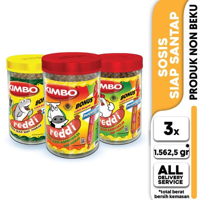 

TERMURAH KIMBO Reddi Sosis Mix Toples Triple Pack Siap kirim