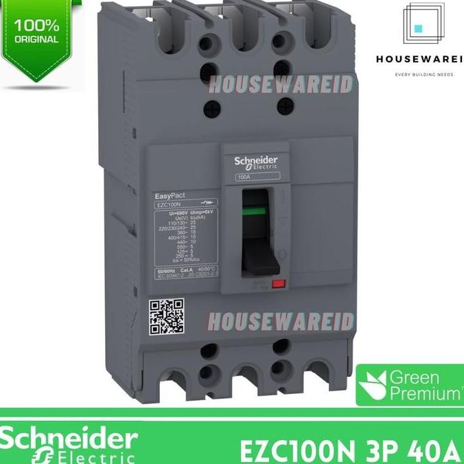 Promo MCCB 3p 40a 3phase 40 Ampere Schneider Easypact EZC100N3040 Original COD