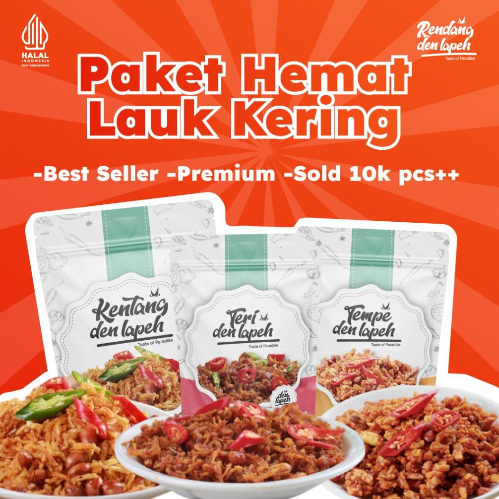 

TERMURAH PAKET HEMAT LAUK KERING BEST SELLER | KENTANG & TERI BALADO & OREK TEMPE Siap kirim