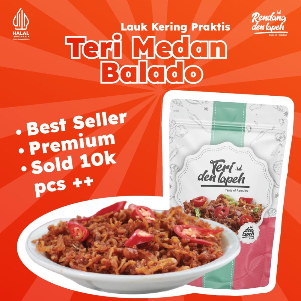

TERMURAH TERI KACANG BALADO | TERI NASI MEDAN PLASTIK VAKUM | TERI SAMBAL BALADO I BRAND DEN LAPEH | TERMURAH Siap kirim