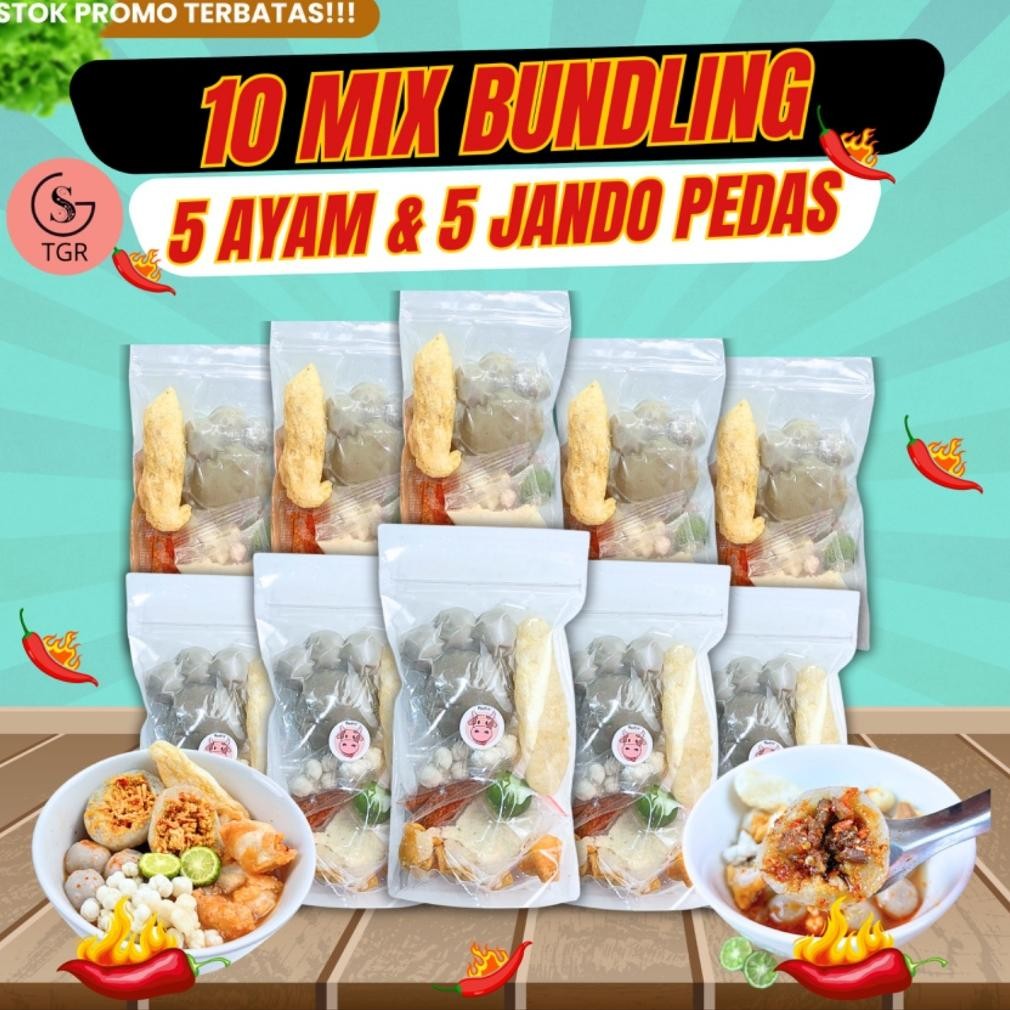 

TERLARIS MIX DAPAT 10 BUNDLING 5 BASO ACI AYAM PEDAS EKONOMIS 5 BASO ACI JANDO PEDAS EKONOMIS Kuah Food Kaldu - GUDANGSNACK.TGR Siap kirim