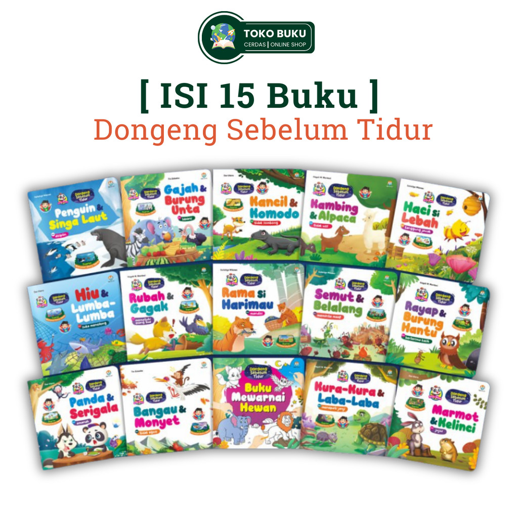 Ziyadbooks - Paket Dongeng Sebelum Tidur : Cerita Hewan Bergambar