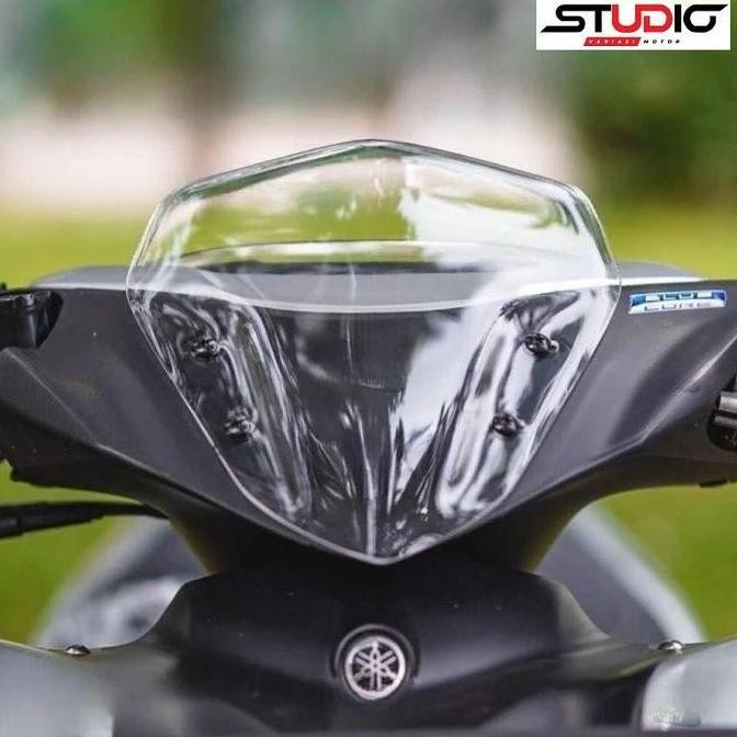 ''Terlaris" Visor Aerox Standar Bening Black Windshield Yamaha Aerox 1 Connected Tebal Motorcycle Mu