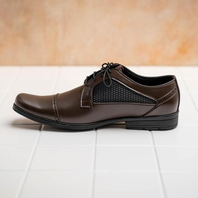 Paulmay - Sepatu Formal Oxford Pria Milan 81 - Brown Shoes