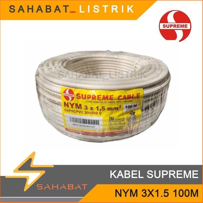 Promo KABEL LISTRIK SUPREME NYM 3X1.5 100M 3X1,5 COD