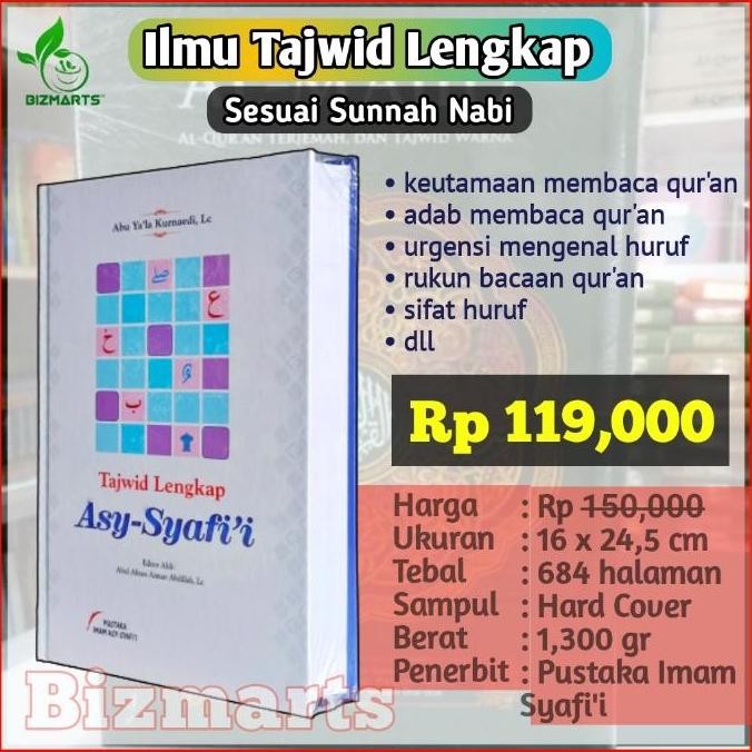 Buku Panduan Tajwid Lengkap & Tahsin Tilawah AlQuran Metode Asy Syafii