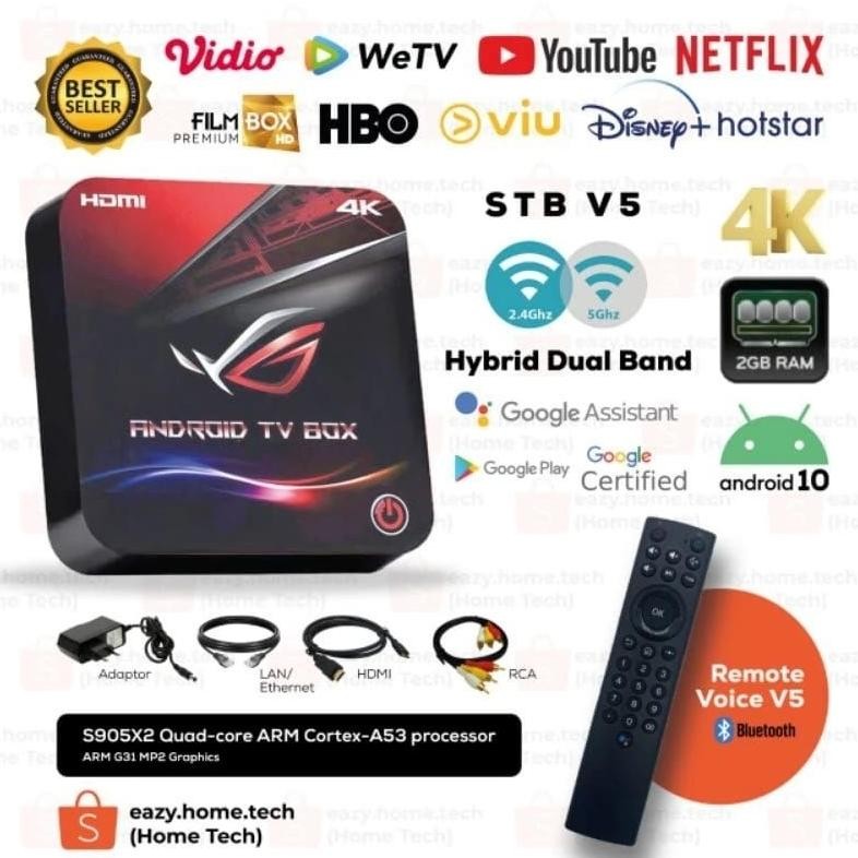 ''Terlaris" Stb Android Tv Box V Root Unlock (Open All Channel Tv) Netflix Certified Murah