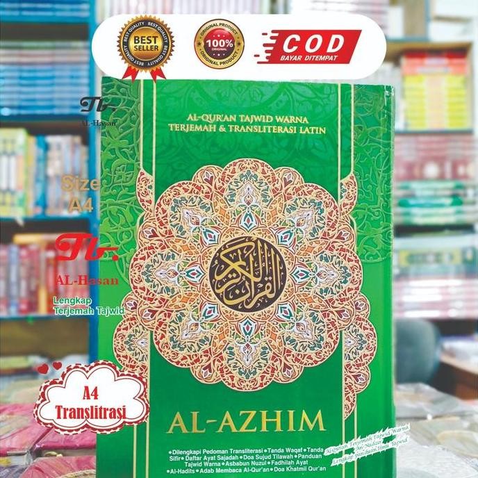 Al Azhim  Quran COD Terjemah  Tajwid A4 Hardcover Huruf Besar Ukurean besar Kitab Al Quran