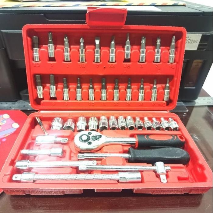 FMT Obeng Set 46 Pcs / Kunci Shock 46 Pcs / Set Kunci Shock Obeng Bengkel