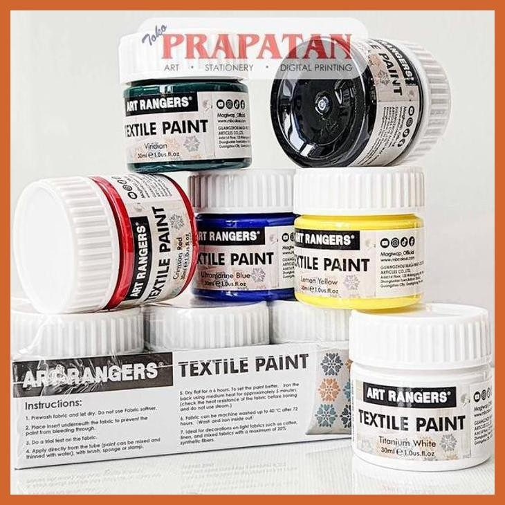 

(ATK) ART RANGERS TEXTILE FABRIC PAINT SET 6X30ML PA50 | CAT KAIN TEKSTIL ALAT TULIS LUKIS SEKOLAH KULIAH GAMBAR KANTOR