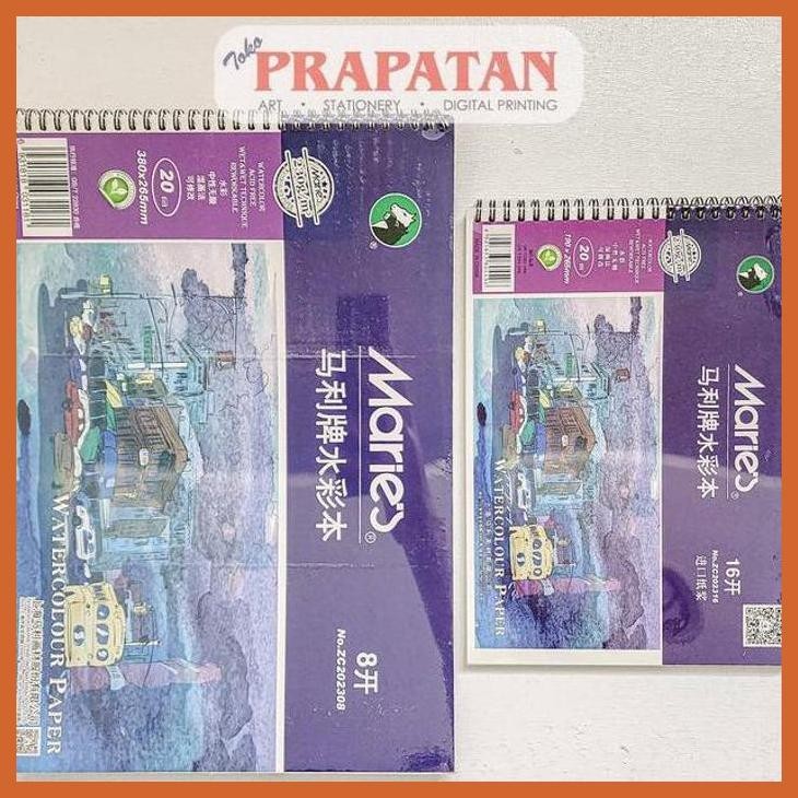 

(ATK) MARIES SPIRAL WATERCOLOR BOOK 230GSM | BUKU CAT AIR ALAT TULIS LUKIS SEKOLAH KULIAH GAMBAR KANTOR