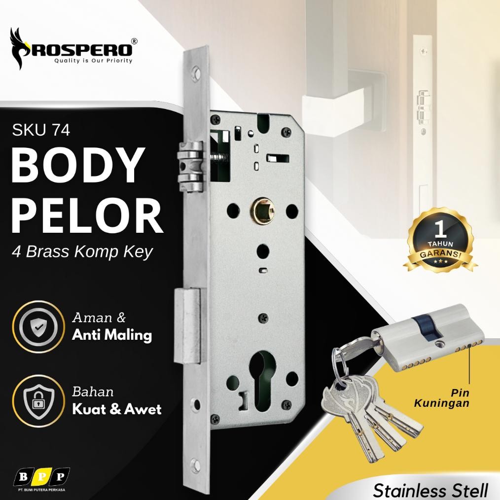 Body Kunci Pelor Pintu Kupu Tarung Stainless Vincitory Prospero Match | Body Kunci Pintu Kupu Tarung