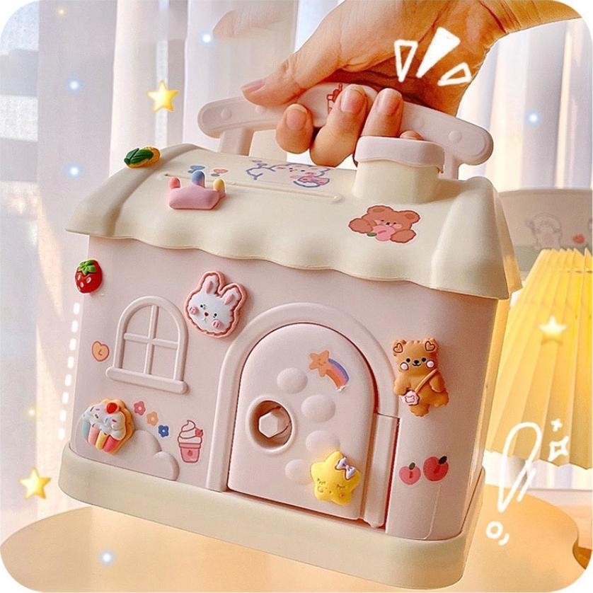 Bf888S Pengiriman 24 Jam Stiker Gratis Kartun Lucu Celengan Rumah Jamur Celengan Mainan Anak Celenga