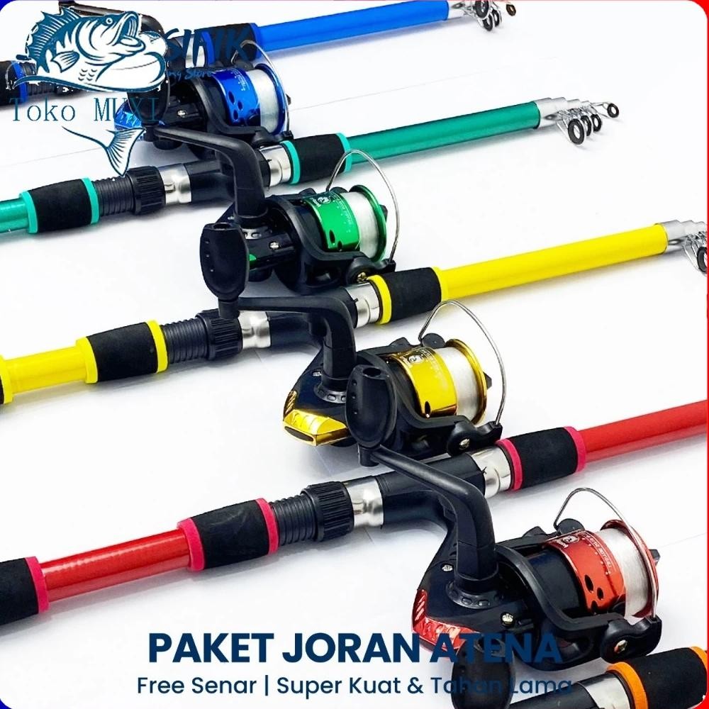 Original 1 Set Joran Pancing Antena Telescopic Portable Joran Antena Bundling Reel Pancing Free Sena