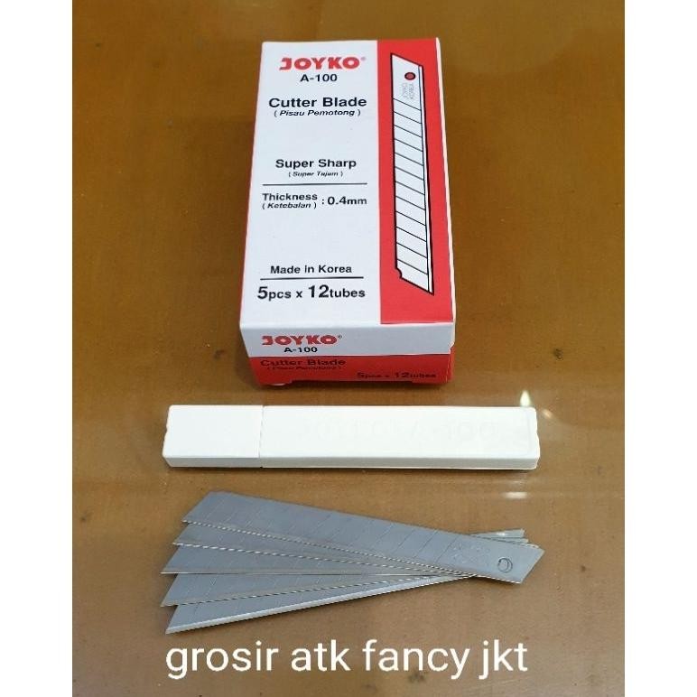

Viral ( 12 Tube ) A 100 Cutter Blade Refill Isi Pisau Pemotong Joyko A-100 (1 Tube Isi 5 Pcs) Er-6