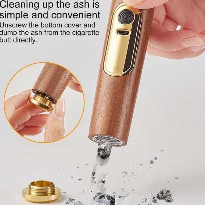 DF106 >> Asbak Portable Kayu Unik Ashtray Mobil Mini Car Pipe Dust Free