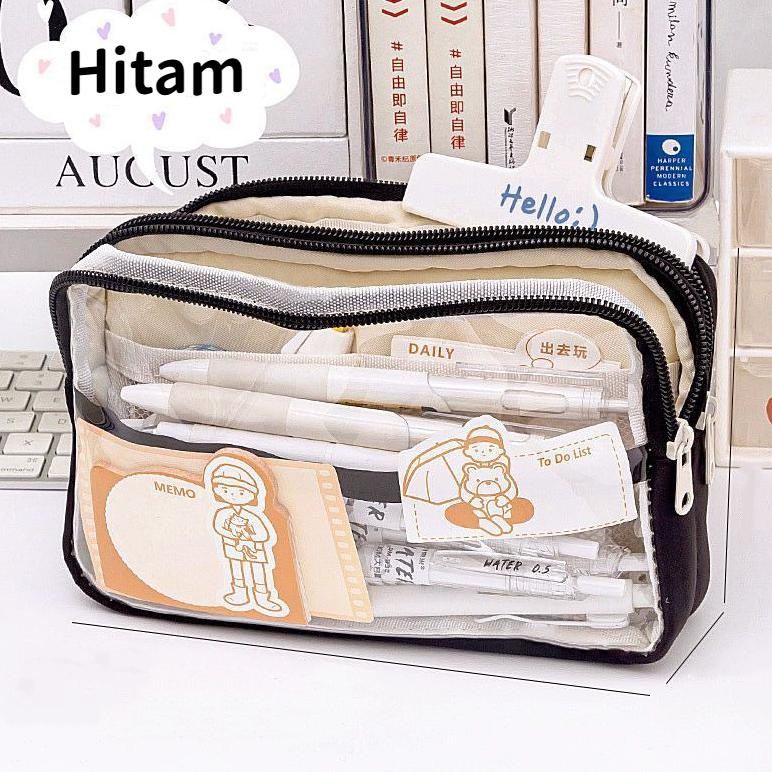 

Eelic LemlingerKotak Pensil Transparan Aesthetic Pencil Case Large Lucu Stationery Organizer School Stuff Perlengkapan Sekolah Tu-67