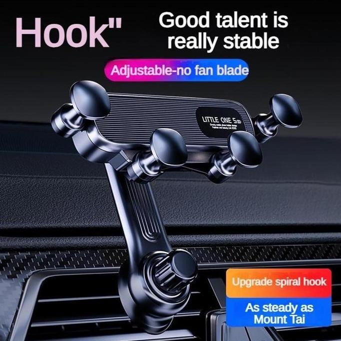 DY13 >> Sankeshu Holder Mobil Serbaguna Rotasi Kanan-Kiri Car 360 Rotating Bracket Hitam Metal Plast