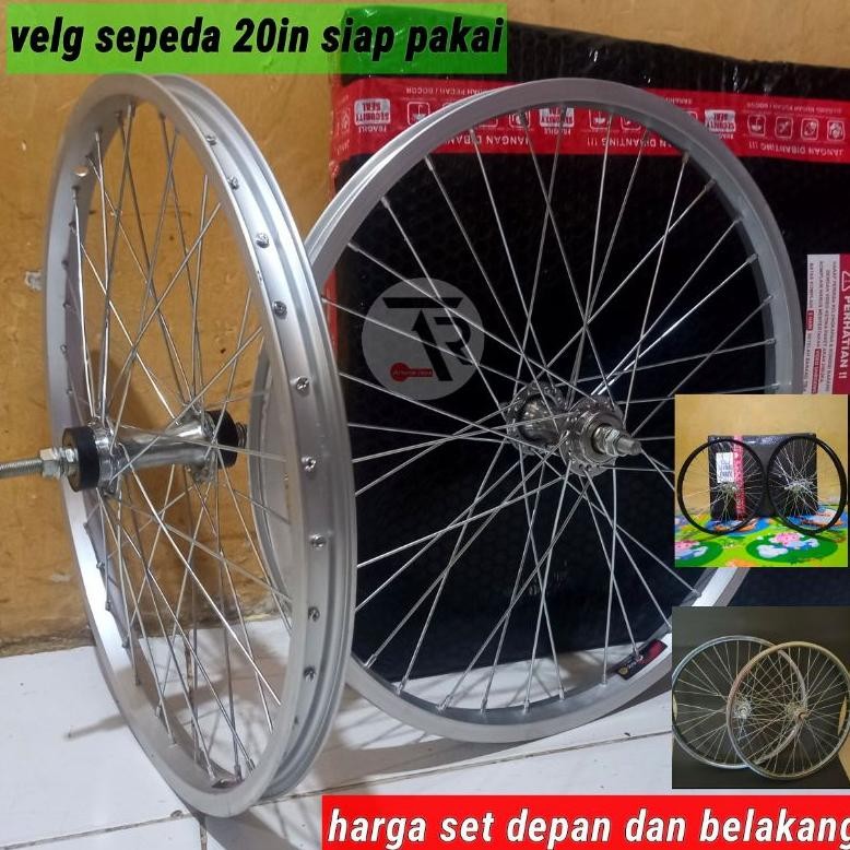 Heatshrin Wheelset 20 Atau Velg Sepeda 20 In Sepasang Sudah Dirakit Dan Disetel Jari2 Tuk-7