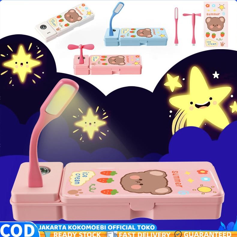 

Salt 3 In 1 Kotak Pensil Multifungsi Kotak Alat Tulis Stationery Case Kotak Pensil Kipas Angin Lampu Meja Kecil Kotak Penyimpanan Perlengkapan Belajar Kotak Pensil Multifungsi Kado Anak Gh-6