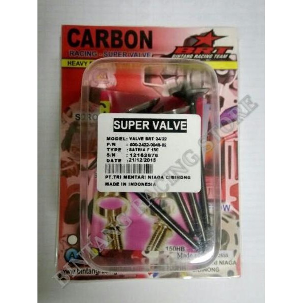 Klep BRT Suzuki Satria FU 4,5mm A-B 24/22 Carbon Racing Valve Original