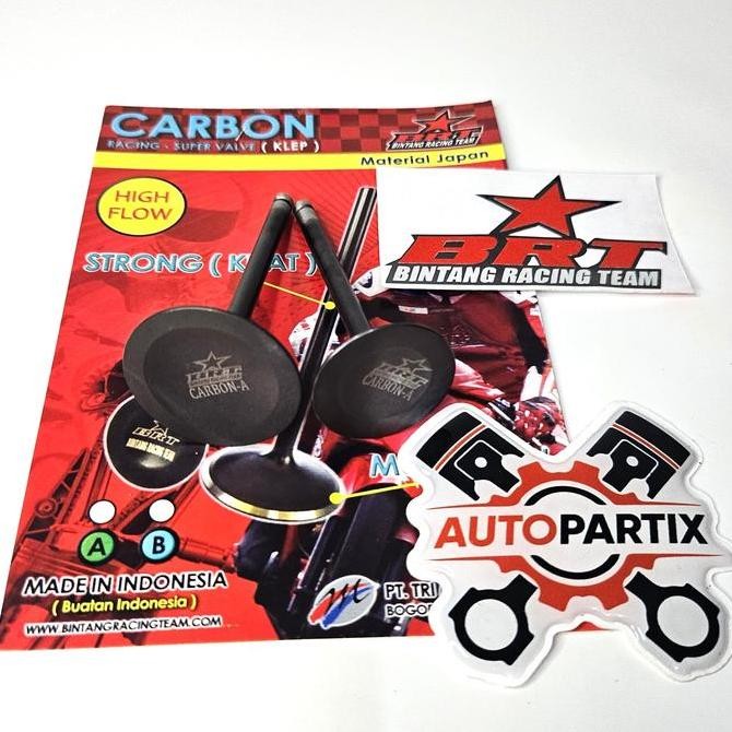 Payung Klep BRT 28 24 34 29 5mm MIO NOUVO FINO HEAD BRT Valve Klep Carbon 28 24 34 29 Batang 5 mm PN