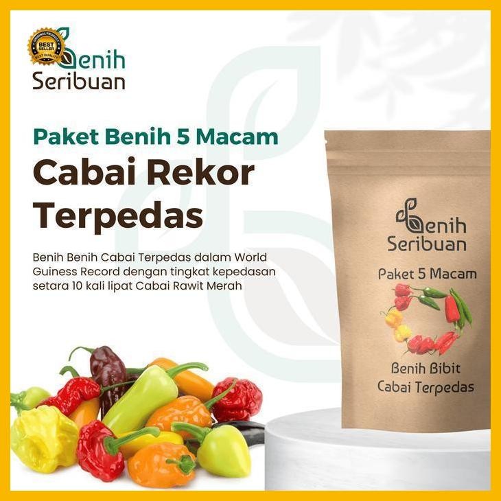 

(Termurah) Benih Cabe Pedas 5 Macam Benih Cabai Seribuan Pedas Bestseller