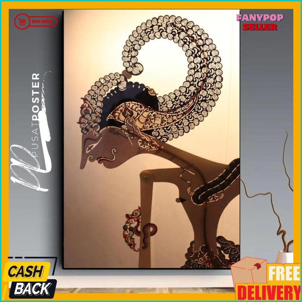 Cod Hiasan Dinding Tema Wayang Golek  - Poster Kayu Wayang Golek - Poster Wayang Golek - Wayang Kuli