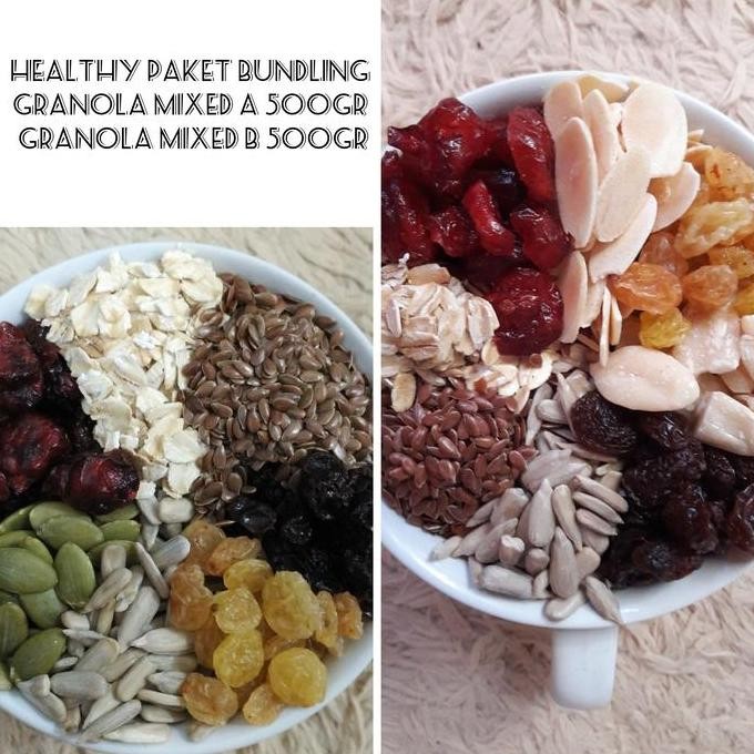

[BUNDLING] Melogranic Healthy Granola mixed A ( 500gr )+ B ( 500gr )