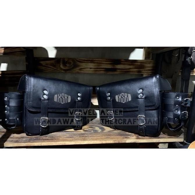 yanaha xsr 155 , xsr 155 , tas motor xsr , tas samping xsr , tas motor custom , tas kulit , tas moto