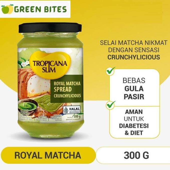 

Tropicana Slim Royal Matcha Spread 300g - Selai Matcha Bebas Gula Pasir