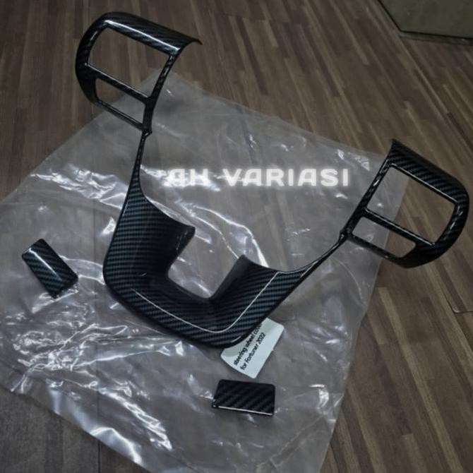 Panel Stering Wheel Stir / Panel Stir Carbon Glossy All New Fortuner 2022-2024 Original