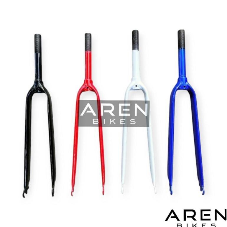 Termurah Fork Sepeda Fixie 700 C 700C Garpu Standar Dan Oversize Os 22.2 25.4 28.6 Hitam Putih Merah