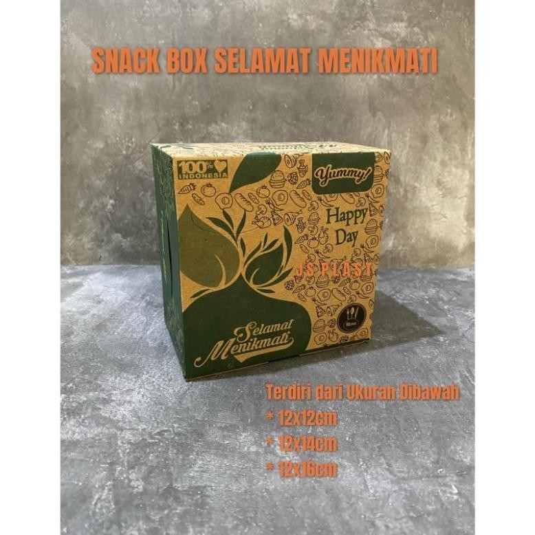 

Promo..!!! (Isi 50Pcs) Snack Box 12X12Cm 12X14Cm / Dus Kue Bahan Kraft / Dus Snack Yl-24