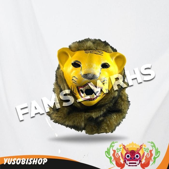 Topeng Macan Anak Dewasa Coklat Dan Putih Mainan Anak Af 1