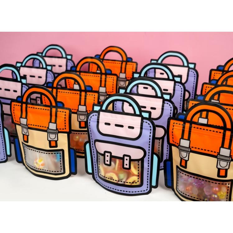 

Fue-K5X20 Hx185 [1 Paket = 10 Pcs] Plastik Snack Hadiah Ziplock Birthday Packaging Goodie Bag Dgf-4