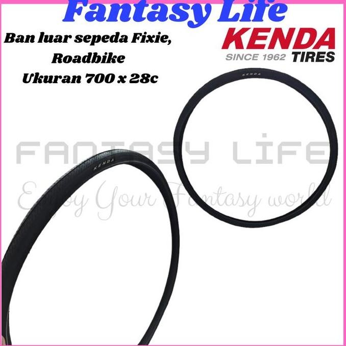 Promo Fantasy Ban Luar Sepeda Ukuran 700 x 28C Kenda Hitam sepeda Fixie Balap Roadbike | High Qualit