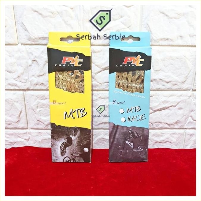 Promo RANTAI SEPEDA 6 7 8 9 MULTI SPEED ABU HITAM GOLD EMAS 116 LINK HV 408 MTB RACE LIPAT BICYCLE C