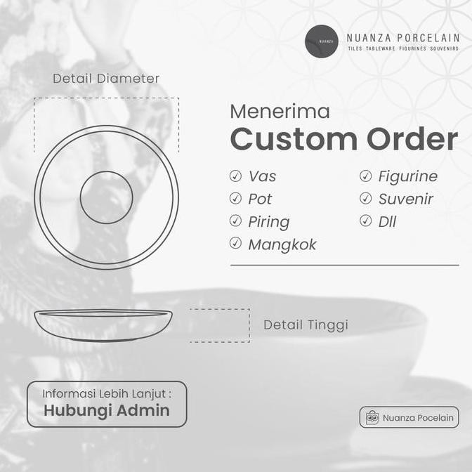 Nuanza Piring Saji Keramik / Plate Krambeel