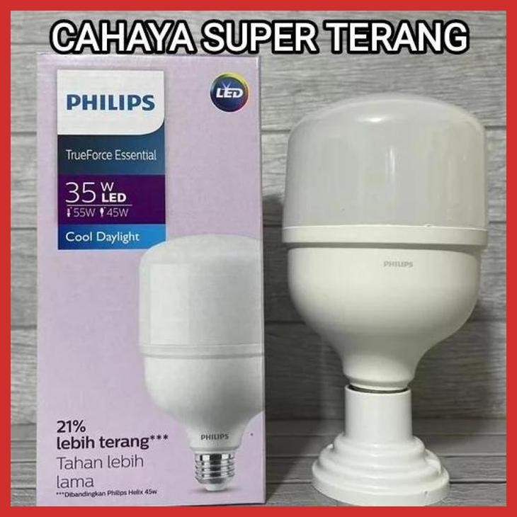 PROMO LAMPU LED PHILIPS ESSENTIAL 3W 5W 7W 9W 11W 15W 25W 35W 45 WATT PUTIH (LISTRIK LAMPU RUMAH TAN