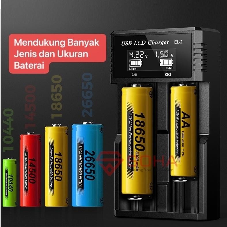 Terbaru Chb-011 Charger Baterai Cas Baterai Aaa Aa 18650 Indikator Digital Led Status Baterai Volt D