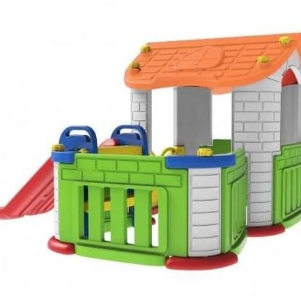 Rumah Rumahan Anak Plastik dan Perosotan Playhouse Tobebe Tenda Anak