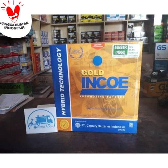 NEW - Aki mobil incoe NS60 (aki basah)