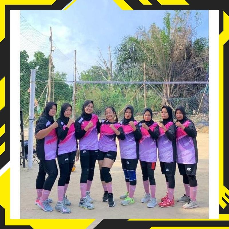 Promo Kaos Olahraga Wanita Setelan & Atasan Baju Olahraga Volly Badmintoon Wanita//Costum Set Pakaia
