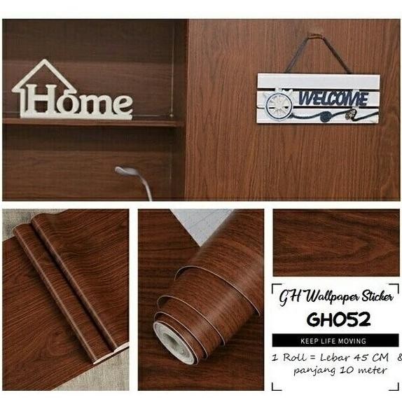 Wallpaper Sticker Dinding Motif serat KAYU gh052 45 cmx 8s/d 9 Meter - serat gh052 aSt