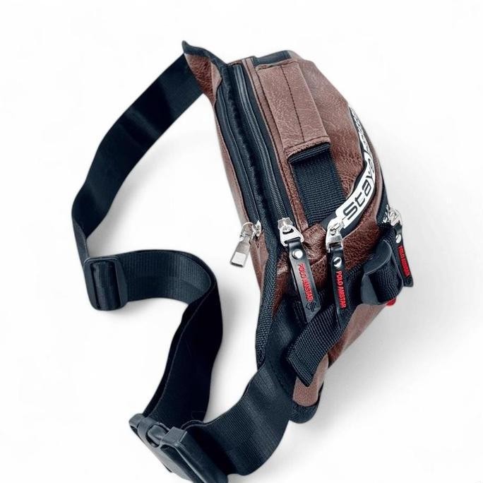 Waistbag Pria Tas Pria Waistbag Kulit Pu Leather Original Polo Amstar 100% Real Pict
