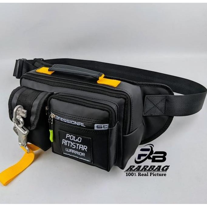 Waistbag Pria Waistbag Import Quality Waterproof Original Polo Amstar Tas Selempang