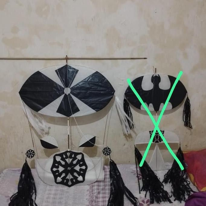 layangan koang kalung buntut 5 meter free cap+gebang plus stel