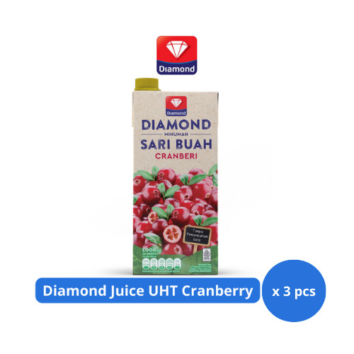 

Diamond Juice UHT Cranberry 1000ml x 3 pcs